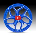 Niche Torsion M268 Anodized Blue Milled Custom Wheels 5